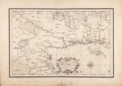 Mappa di parte della costa occidentale di Celebes da Jean Michiel Aubert